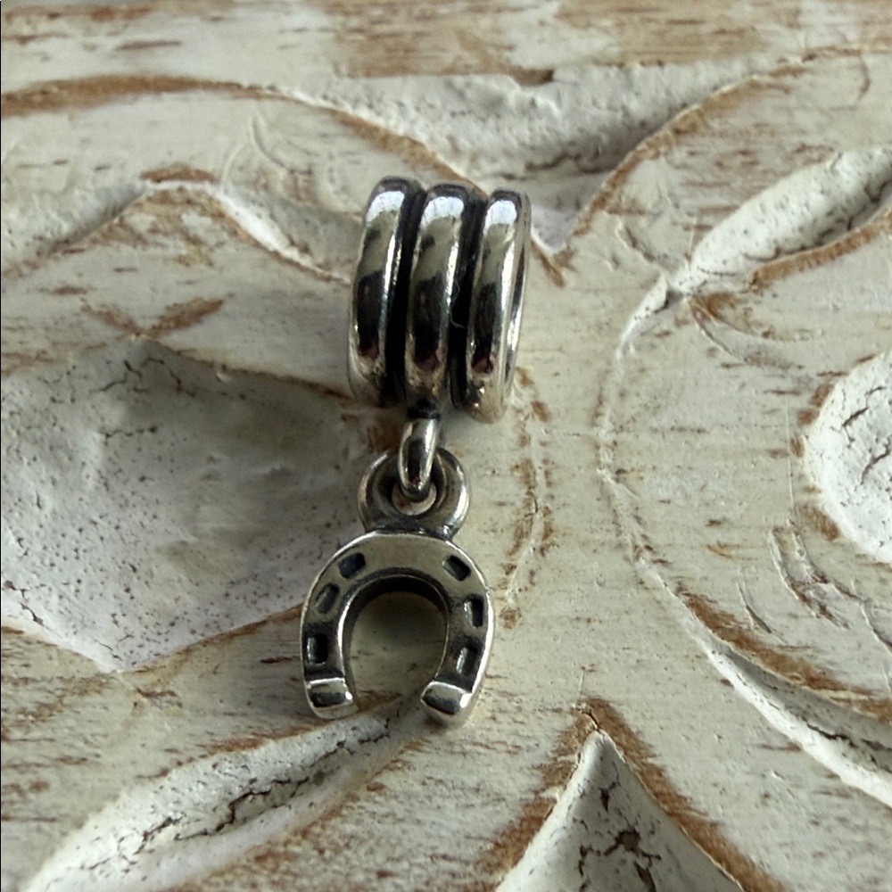 Pandora Silver Horseshoe Dangle Charm
